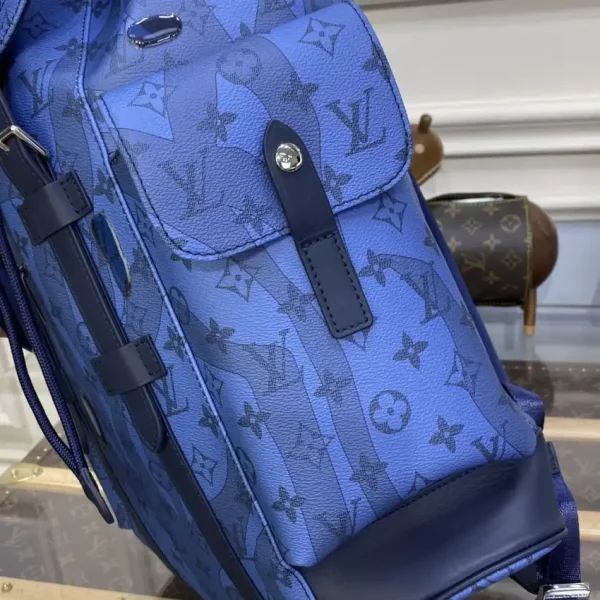 Louis Vuitton Christopher Backpack Blue 2 - Image 7