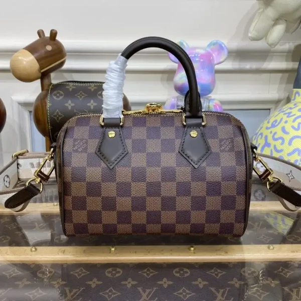 Louis Vuitton Speedy Bandouliere 20 Brown Grid - Image 6
