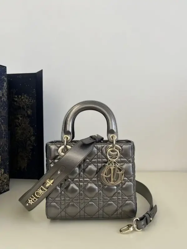 Lady Dior Platinum Metallic ABC