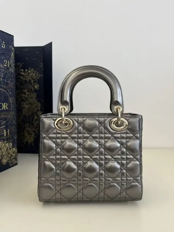 Lady Dior Platinum Metallic ABC - Image 4