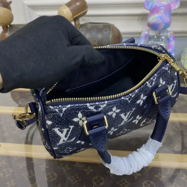 Louis Vuitton Speedy Bandouliere Blue Denim - Image 3