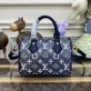 Louis Vuitton Speedy Bandouliere Blue Denim