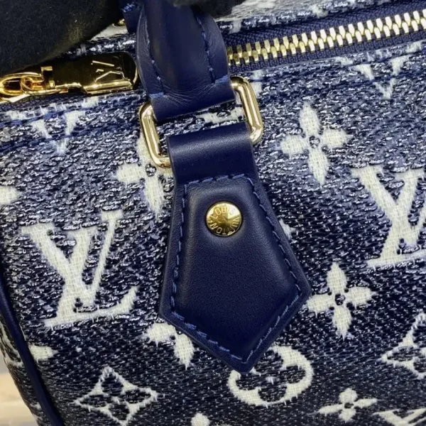 Louis Vuitton Speedy Bandouliere Blue Denim - Image 5