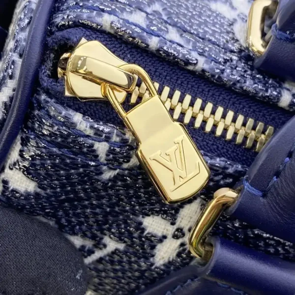 Louis Vuitton Speedy Bandouliere Blue Denim - Image 6