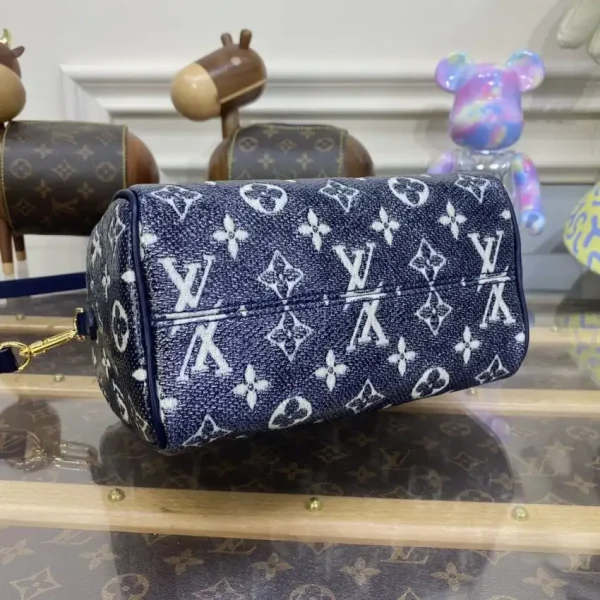 Louis Vuitton Speedy Bandouliere Blue Denim - Image 8