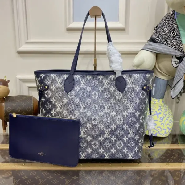 Louis Vuitton Neverfull MM Denim Blue - Image 7