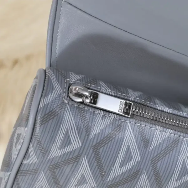 Dior Saddle Bag Diamong Grey - Image 3