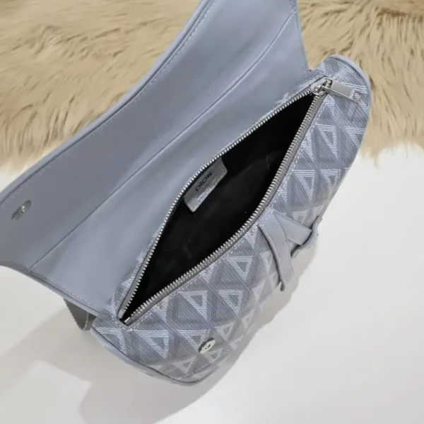 Dior Saddle Bag Diamong Grey - Image 8