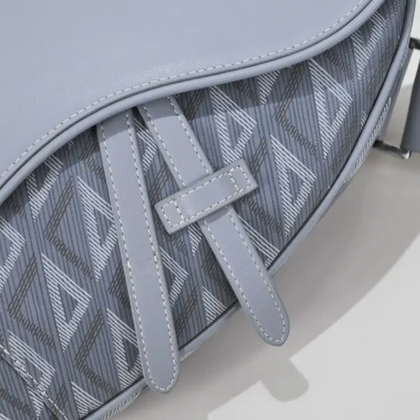 Dior Saddle Bag Diamong Grey - Image 9