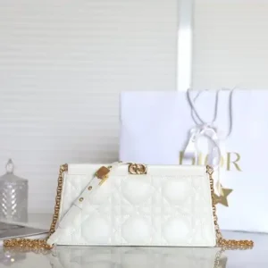 Dior Miss Caro Noire Clutch White