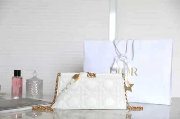 Dior Miss Caro Noire Clutch White