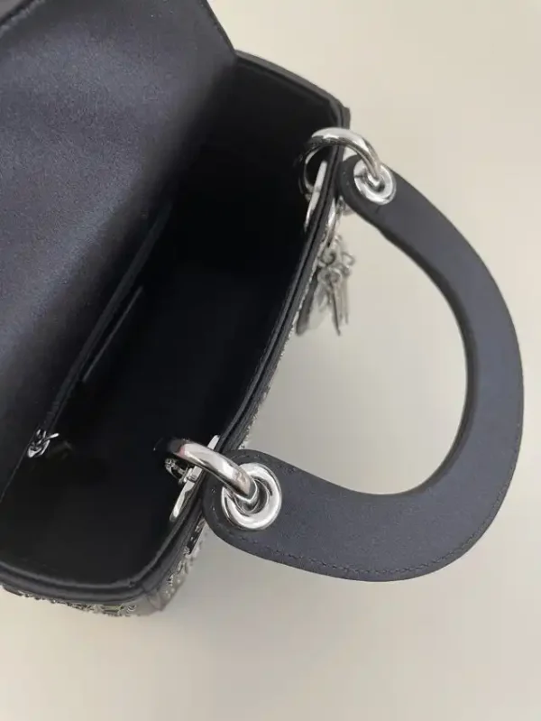 Lady Dior Mini Satin Black - Image 2