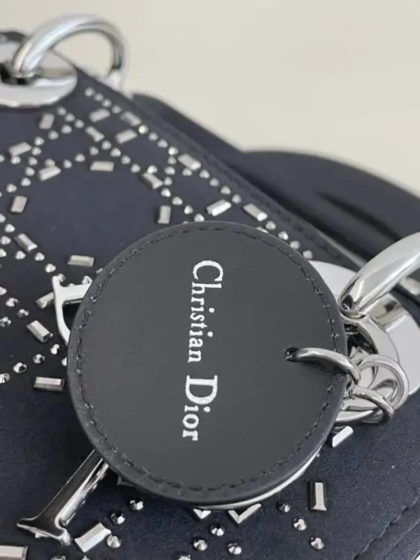Lady Dior Mini Satin Black - Image 3