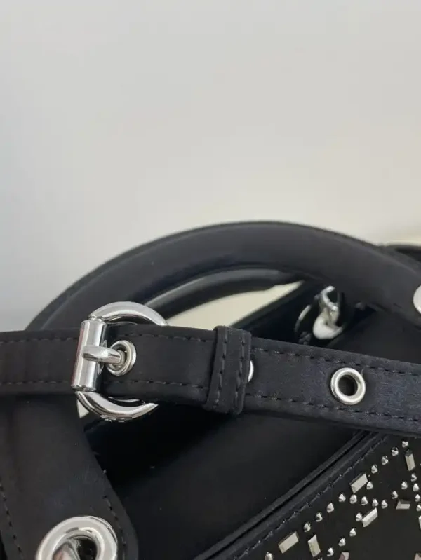 Lady Dior Mini Satin Black - Image 4
