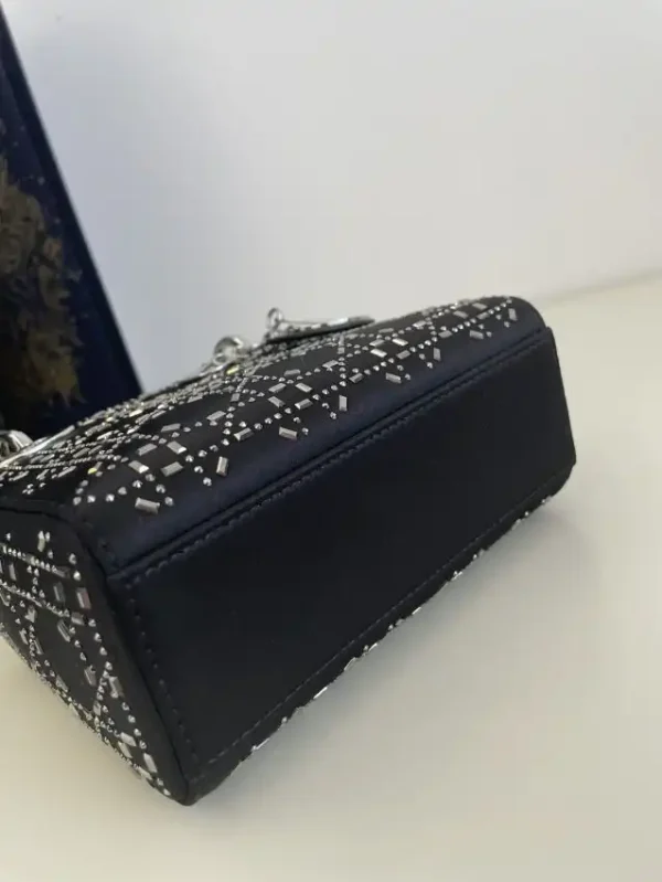 Lady Dior Mini Satin Black - Image 5