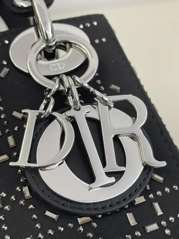 Lady Dior Mini Satin Black - Image 8