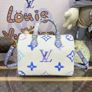 Louis Vuitton Speedy Bandouliere 25 Blue