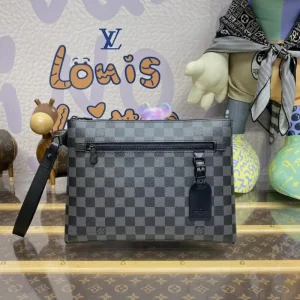 Louis Vuitton Takeoff Pouch Black Grid