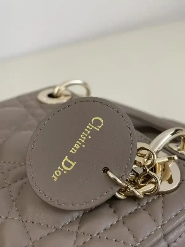Lady Dior Mini Dark Beige - Image 4