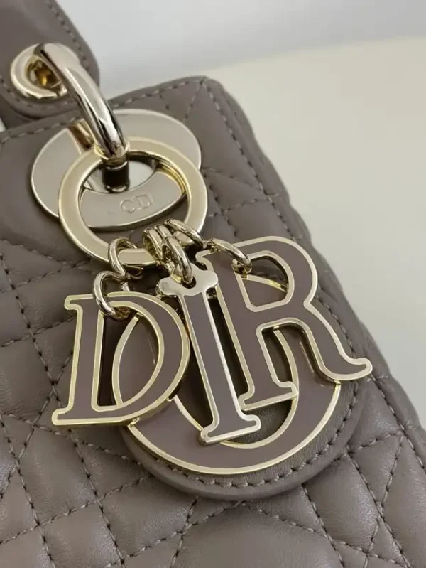 Lady Dior Mini Dark Beige - Image 5