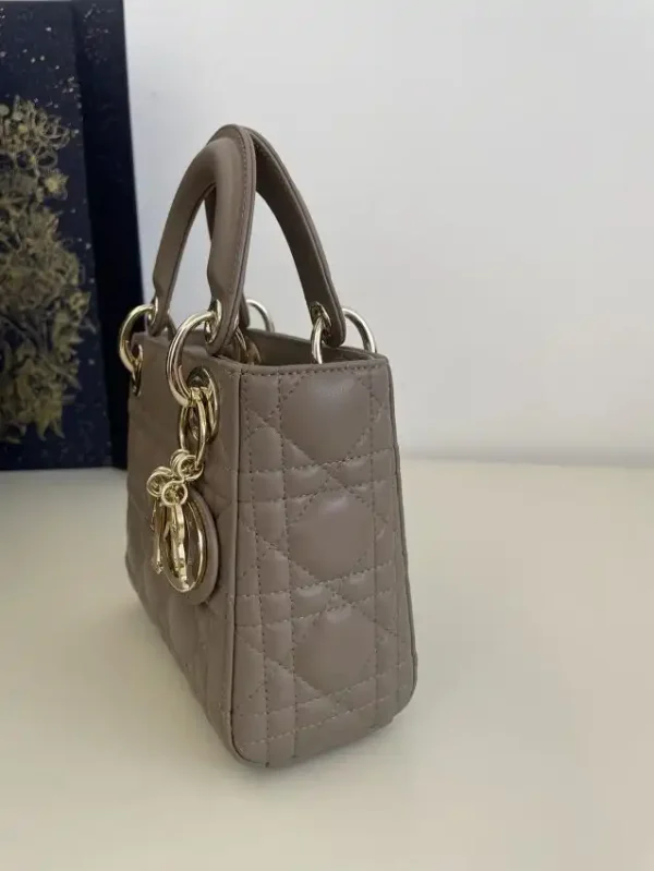 Lady Dior Mini Dark Beige - Image 6