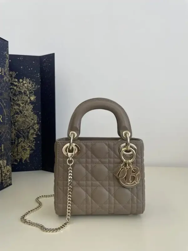 Lady Dior Mini Dark Beige