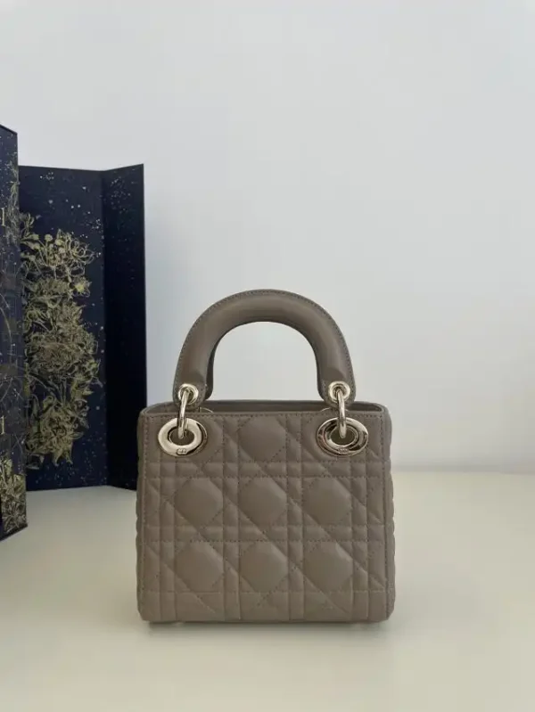 Lady Dior Mini Dark Beige - Image 3