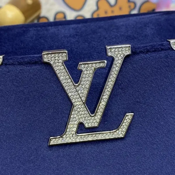 Loius Vuitton Capucines Blue Velvet - Image 4