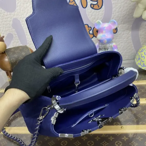 Loius Vuitton Capucines Blue Velvet - Image 8