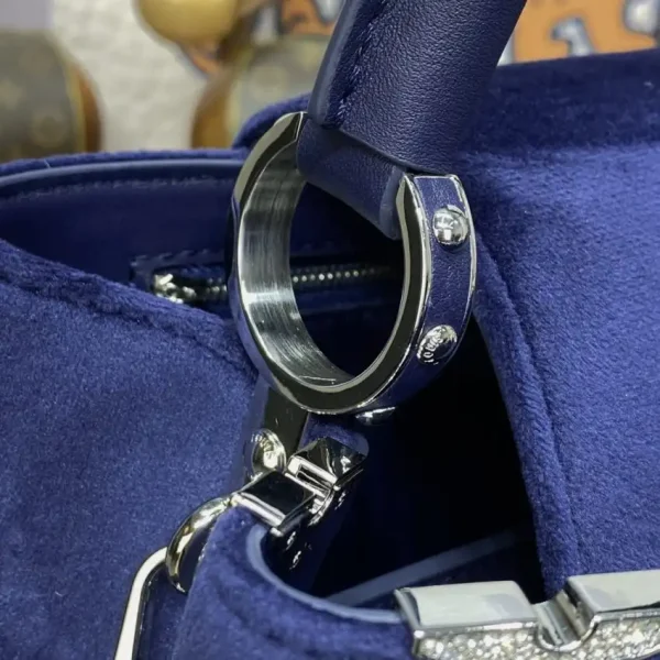 Loius Vuitton Capucines Blue Velvet - Image 9