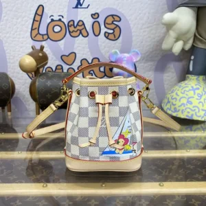 Louis Vuitton Nano Noe White Grid