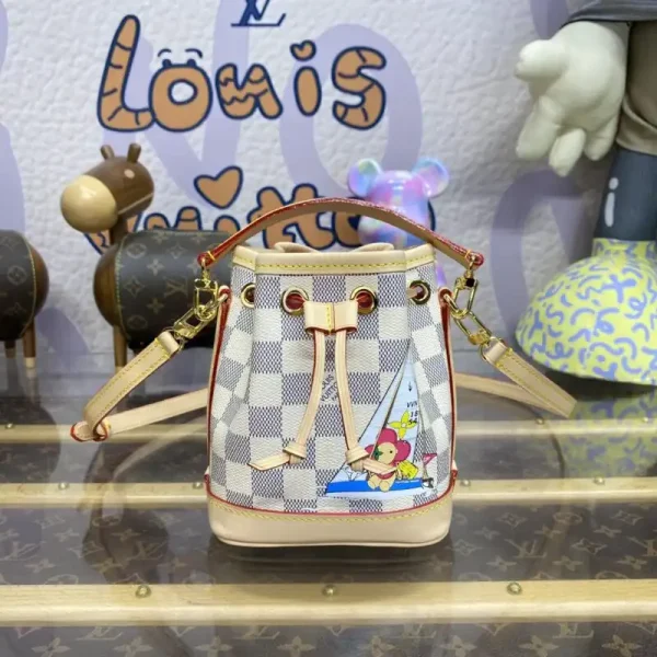 Louis Vuitton Nano Noe White Grid