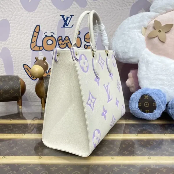 LV OnTheGo White Purple - Image 4