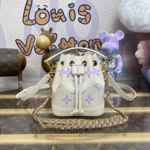Louis Vuitton Nano Noe White Purple