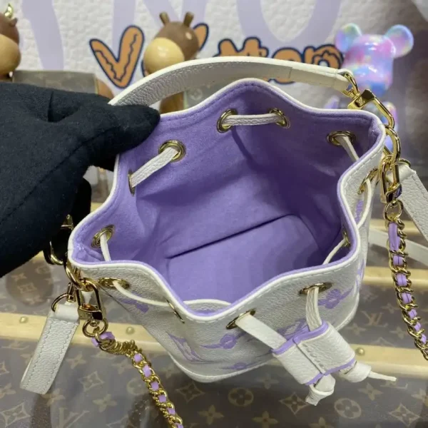 Louis Vuitton Nano Noe White Purple - Image 9