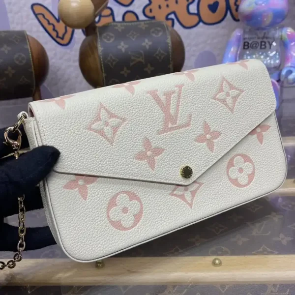 Louis Vuitton Félicie Pochette White Pink - Image 4