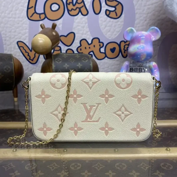Louis Vuitton Félicie Pochette White Pink - Image 7