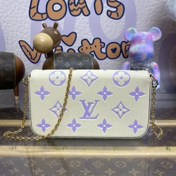 Louis Vuitton Felicie Pochette White Purple - Image 2