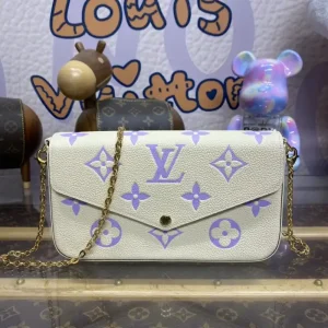 Louis Vuitton Felicie Pochette White Purple