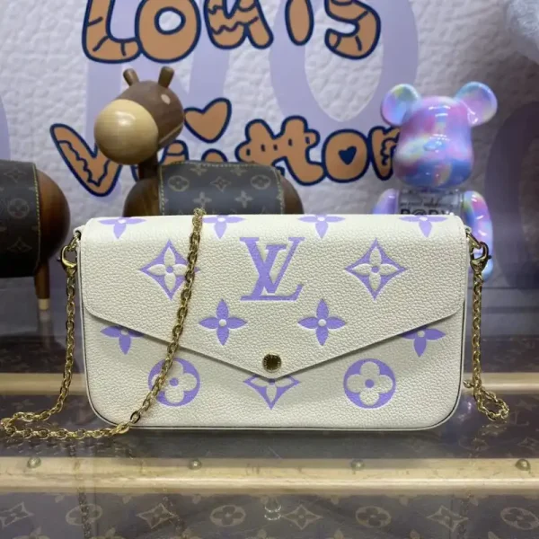 Louis Vuitton Felicie Pochette White Purple