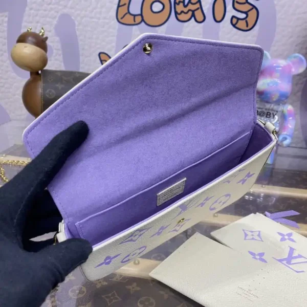 Louis Vuitton Felicie Pochette White Purple - Image 3