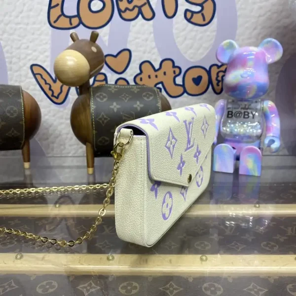 Louis Vuitton Felicie Pochette White Purple - Image 5