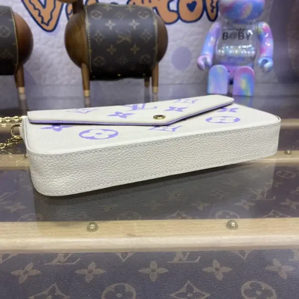 Louis Vuitton Felicie Pochette White Purple - Image 6