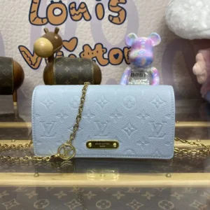 Louis Vuitton Wallet On Chain Lily Sky Blue