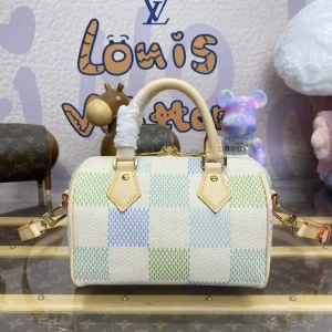 Louis Vuitton Speedy Bandouliere 20 Green Grid