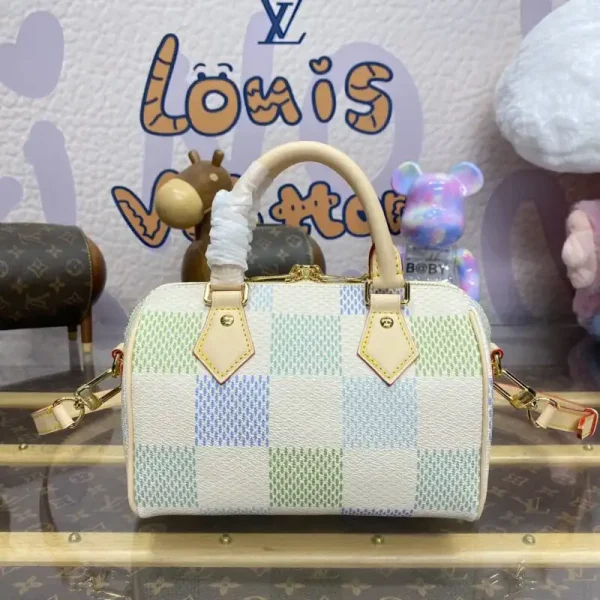 Louis Vuitton Speedy Bandouliere 20 Green Grid