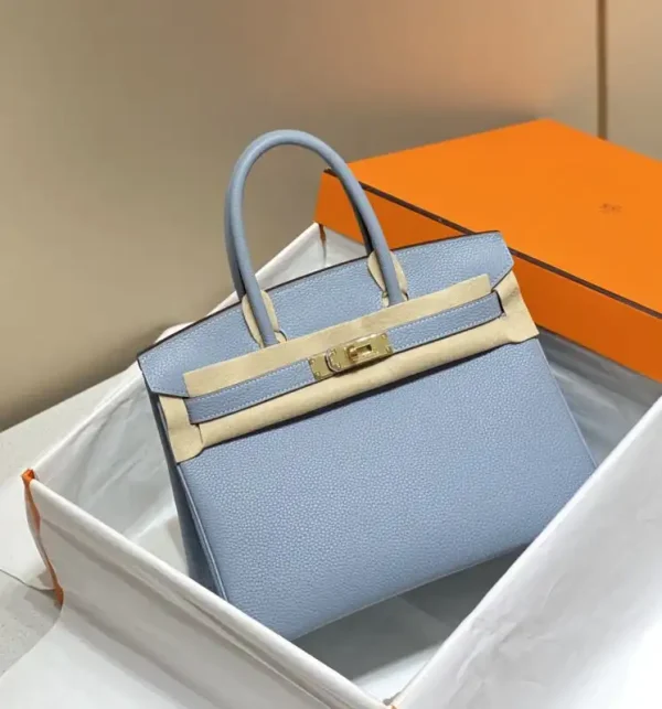 Hermes Birkin Linen Blue
