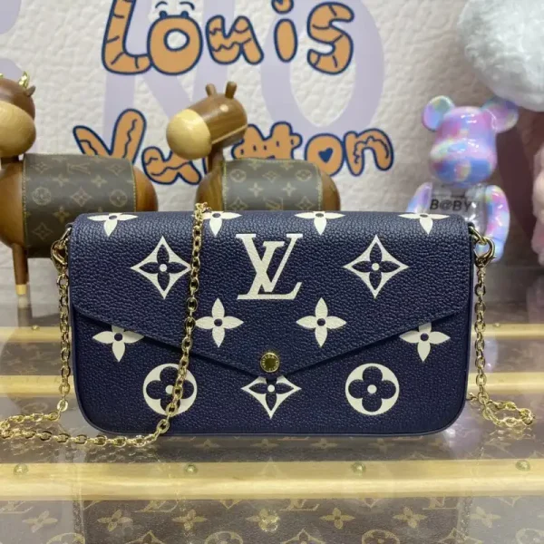 Louis Vuitton Félicie Pochette Blue White