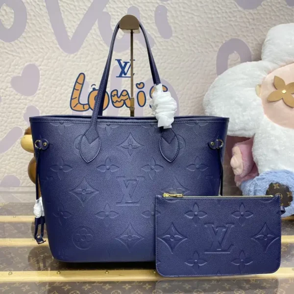 Louis Vuitton Neverfull MM Blue - Image 5