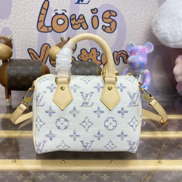Louis Vuitton Speedy Bandouliere 20 White Grey - Image 2